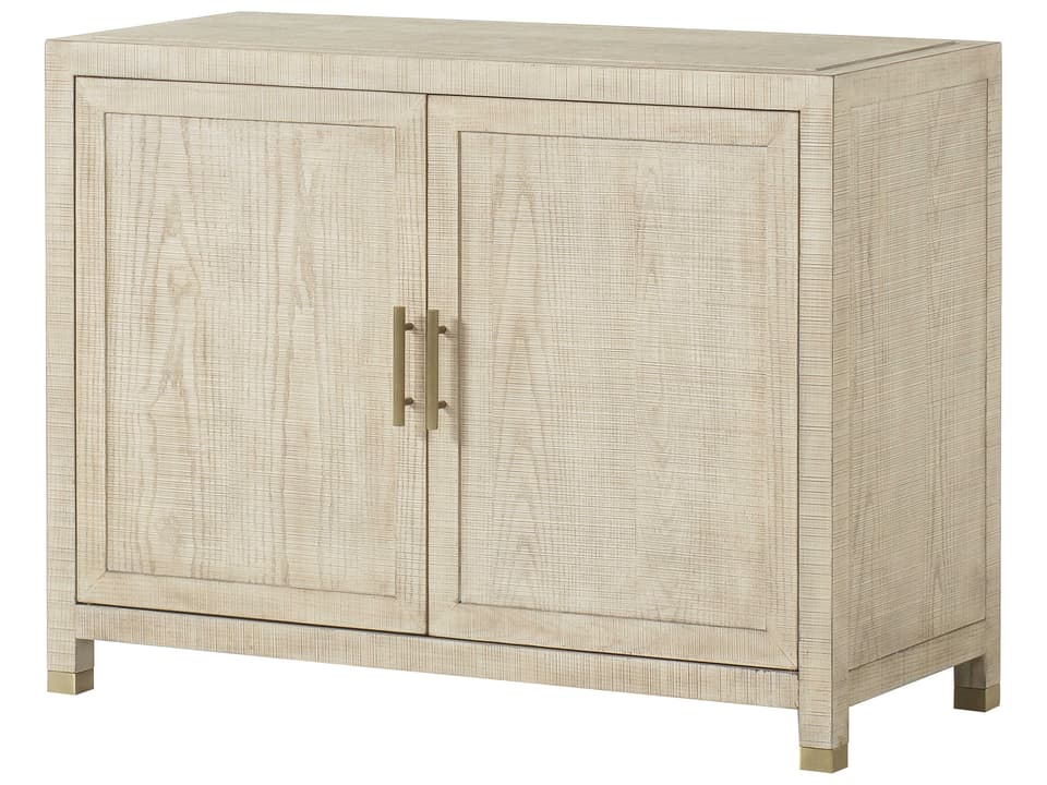45-Inch Poplar Wood Ivory Gold Credenza Sideboard