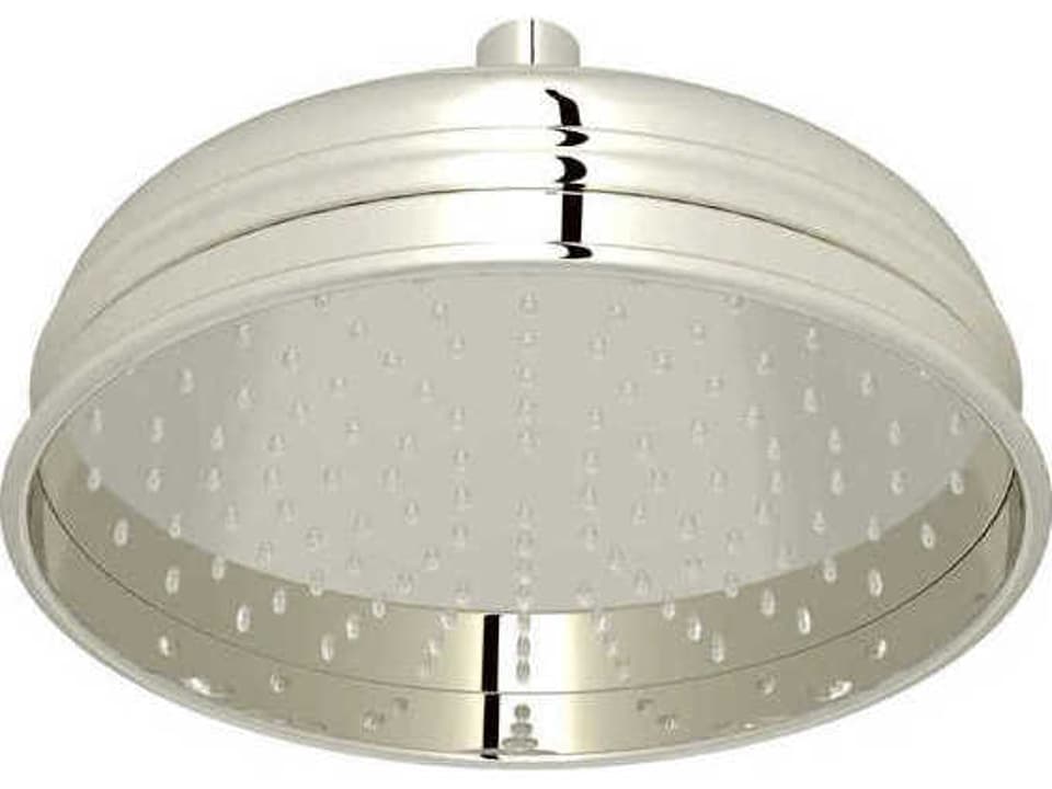 Bordano 8-Inch Single Function Rain Showerhead in Polished Nickel