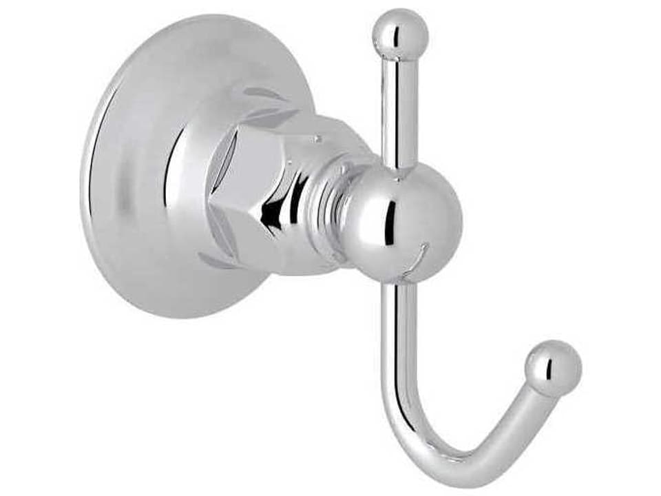 Country Bath Single Robe Hook in Polished Chrome