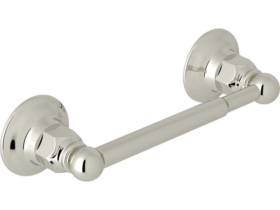 Acqui Italian Bath Toilet Paper Holder with Spring Loaded Roller Polished Nickel