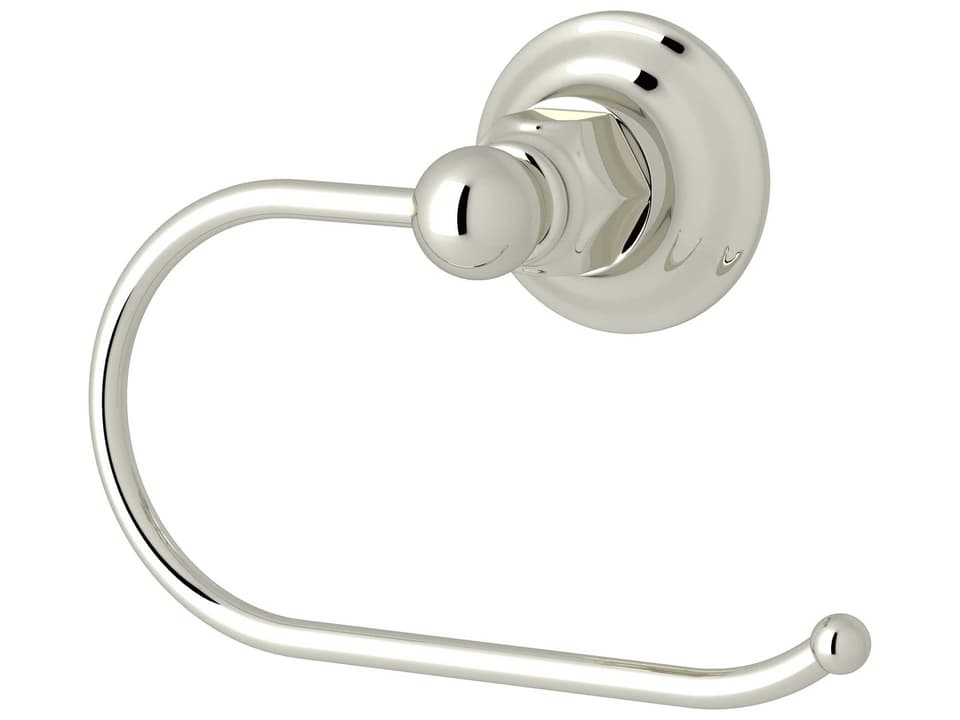 Italian Bath Wall Mount Toilet Paper Holder Polished Nickel