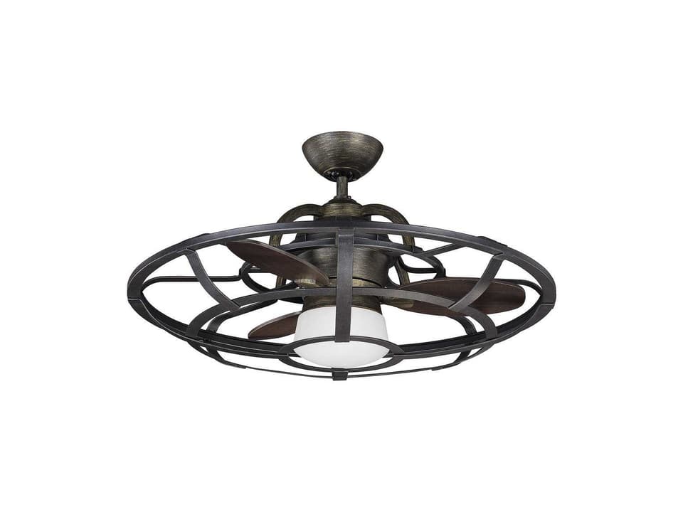 Alsace 26-Inch 3-Blade LED Indoor Outdoor Fandelier in Reclaimed Wood