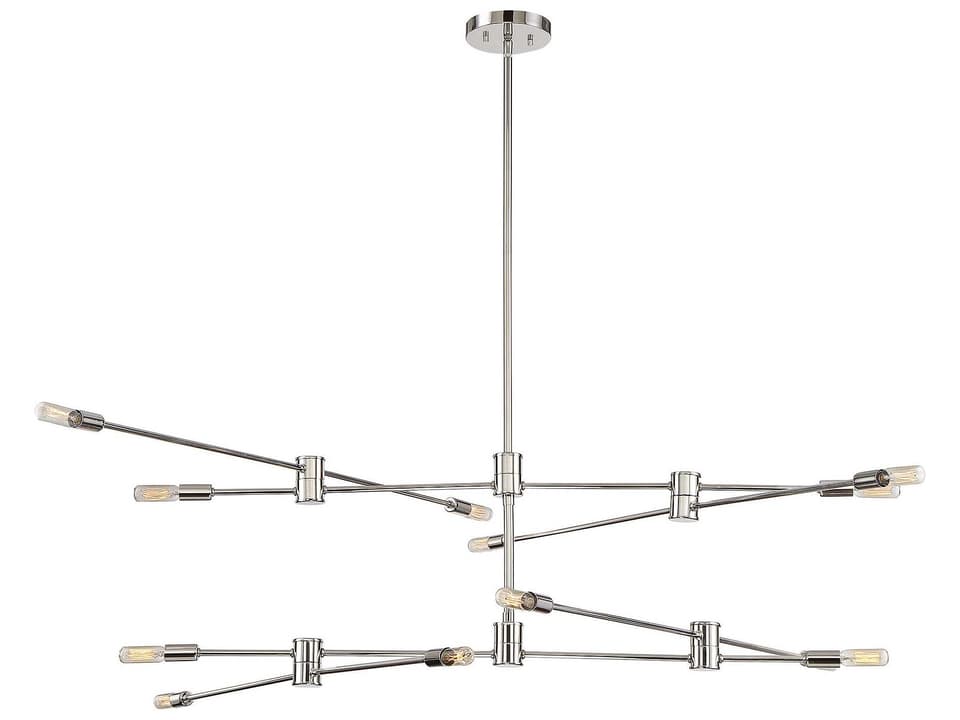 Lyrique 12-Light Chandelier in Polished Nickel