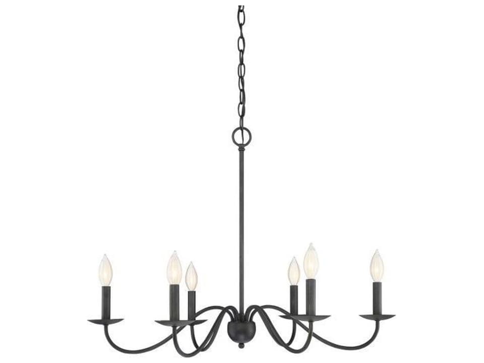 Meridian 6-Light Chandelier in Aged Iron