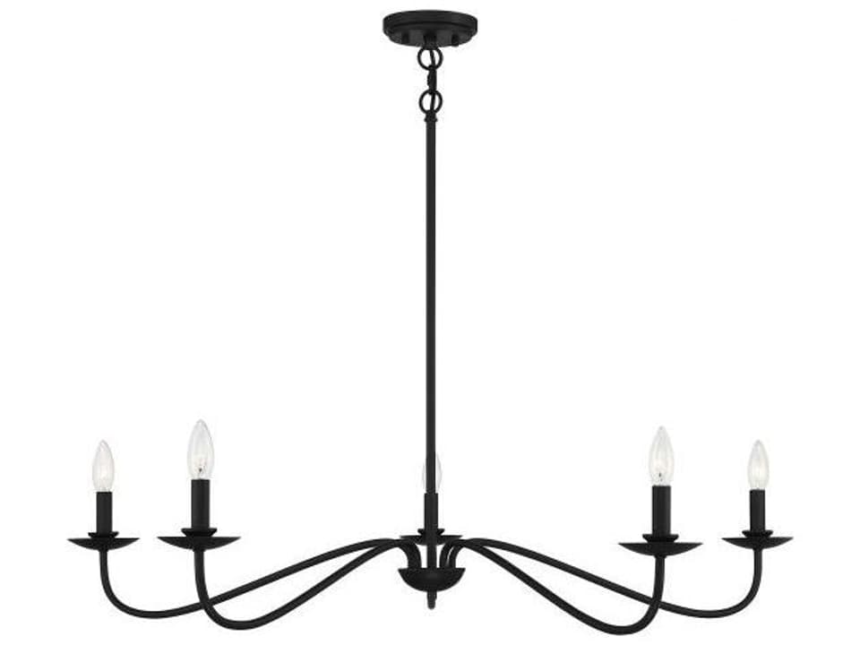 Meridian 5-Light Chandelier in Matte Black