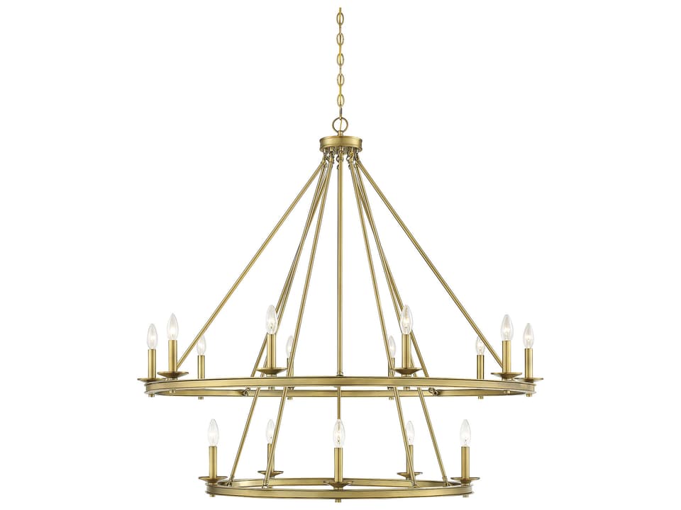 Middleton 15-Light Chandelier in Warm Brass