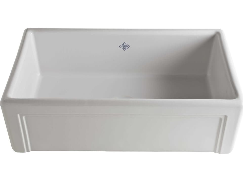 Egerton 30 Inch Single Bowl Farmhouse Apron Front Fireclay Kitchen Sink White