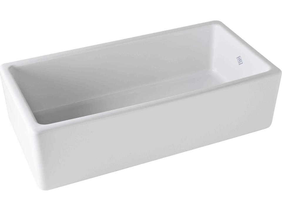 Lancaster 36-Inch Single Bowl Farmhouse Fireclay Kitchen Sink in White