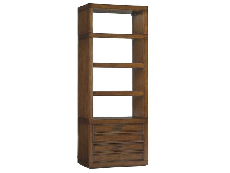 Longboat Key Crystal Sands Bunchable Bookcase in Sundrenched Sienna