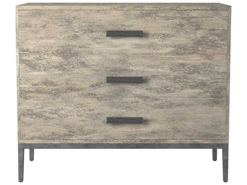 Cameron Large 3-Drawer Nightstand in Raw Silk Finish