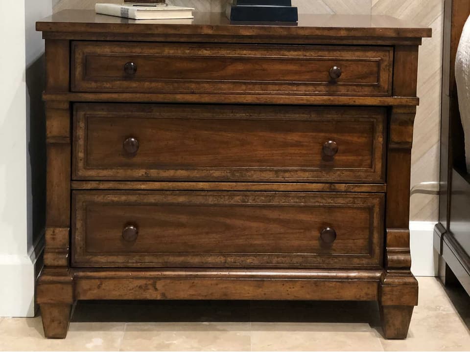 Old Town 3-Drawer Nightstand in Barrister Finish