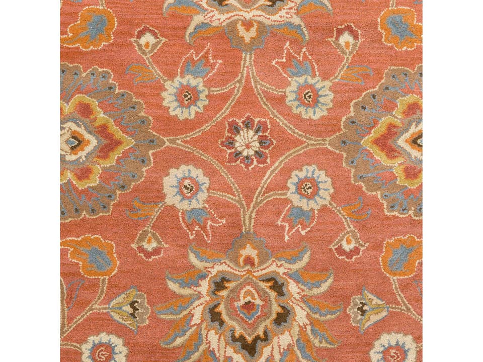 Caesar Orange Hand-Tufted Wool Area Rug Sample