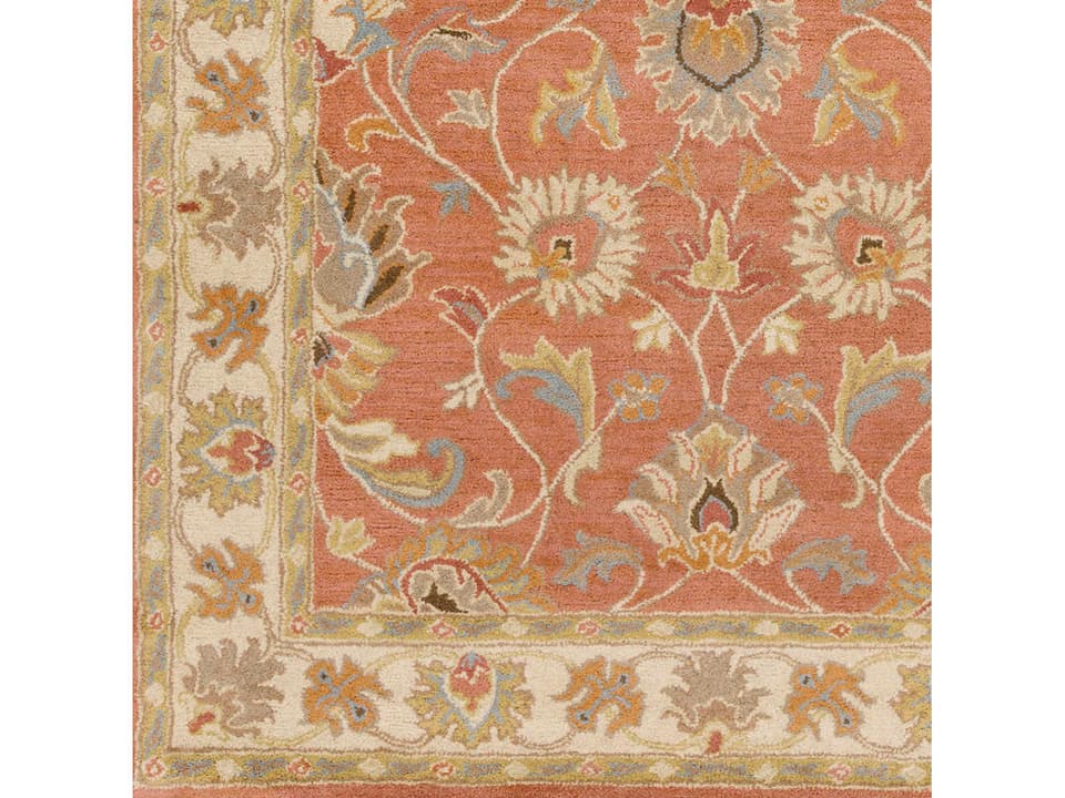 Caesar Hand Tufted Wool Area Rug in Traditional Pattern