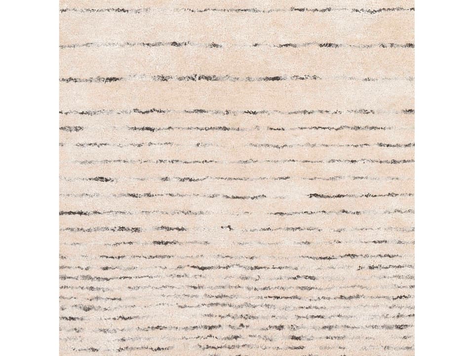 Falcon FLC-8004 Modern Hand Tufted Area Rug Sample Black Light Beige Cream