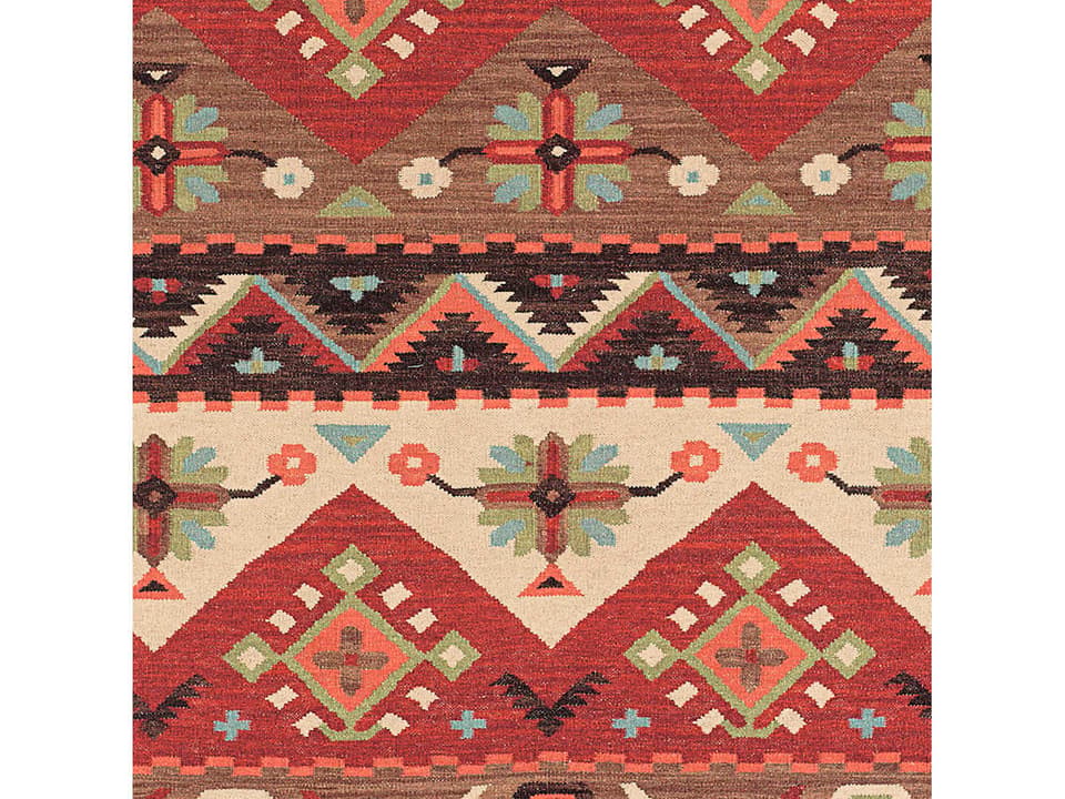 Jewel Tone JT-8 Hand Woven Wool Rug Sample Multi-Color Southwestern Design