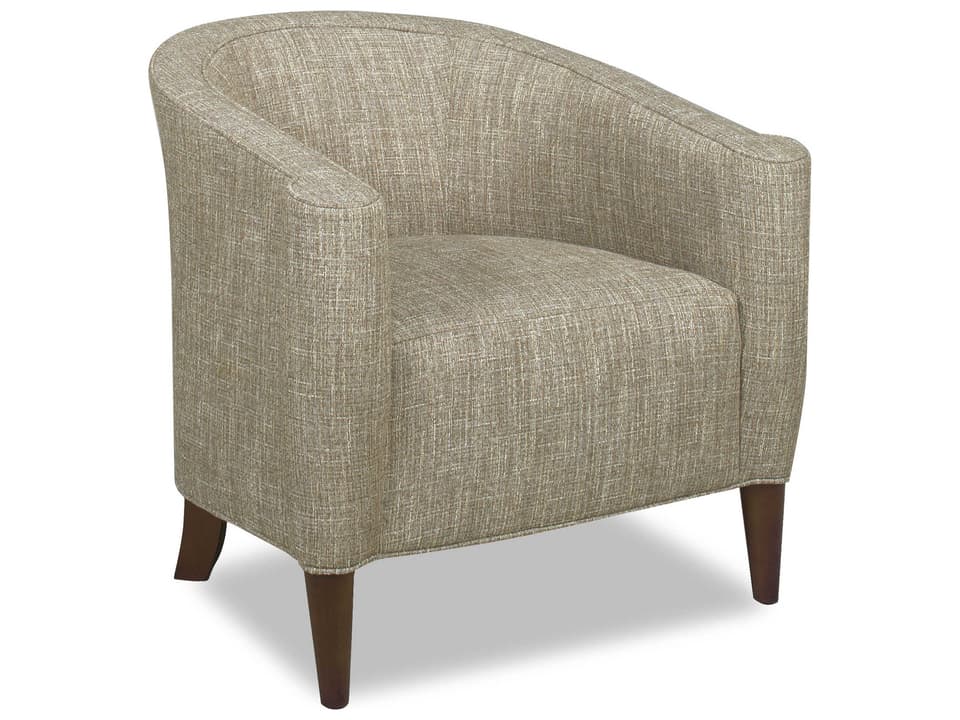Paige Upholstered Barrel Back Accent Chair in Custom Fabric