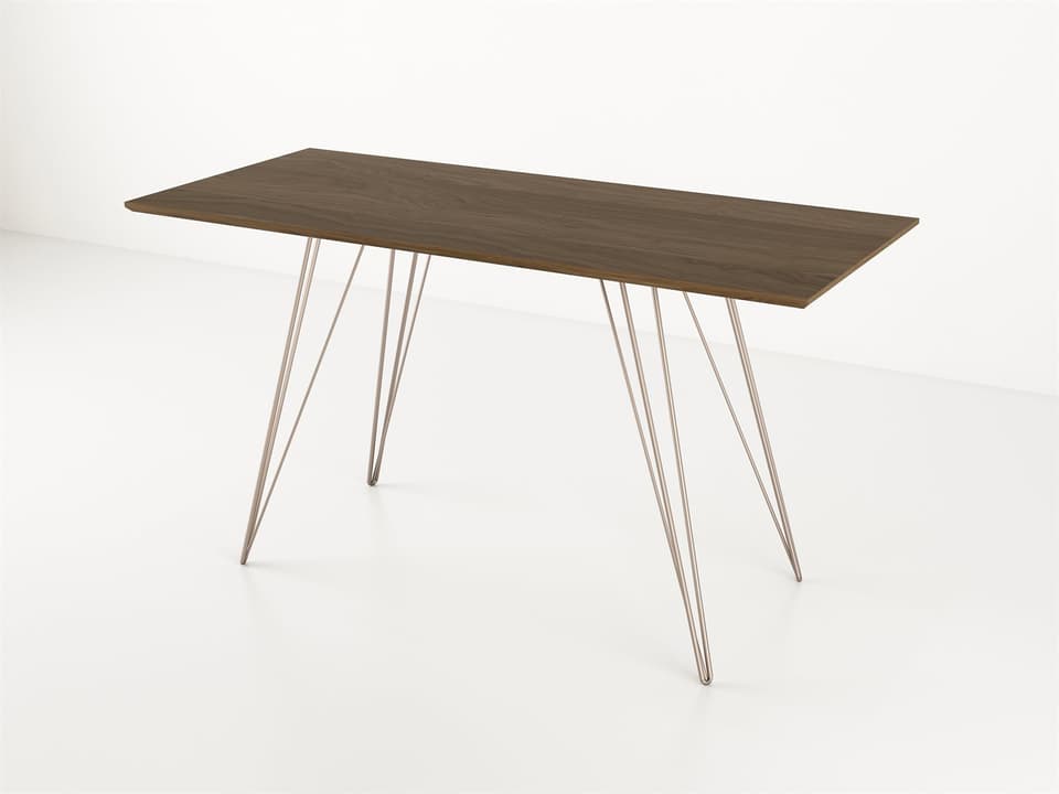 Williams Rose Copper Brown Walnut Wood Computer Desk Table Collection