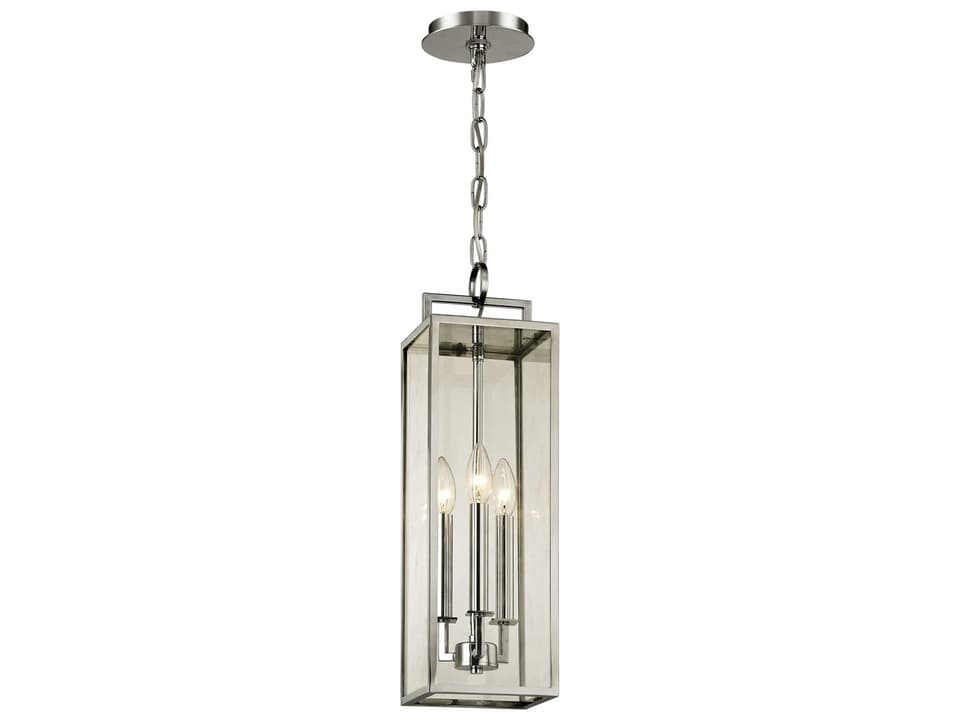 Beckham 3-Light Outdoor Pendant Light in Polished Stainless