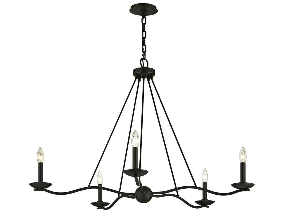 Sawyer 5-Light Chandelier in Forged Iron
