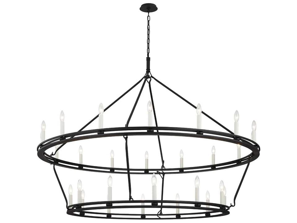 28-Light Sutton Chandelier in Textured Black
