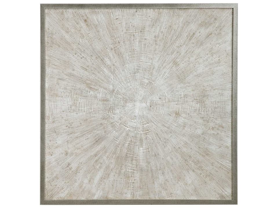 Mesmerize Abstract Wall Art with Metallic Silver Highlights and Antique Silver Frame