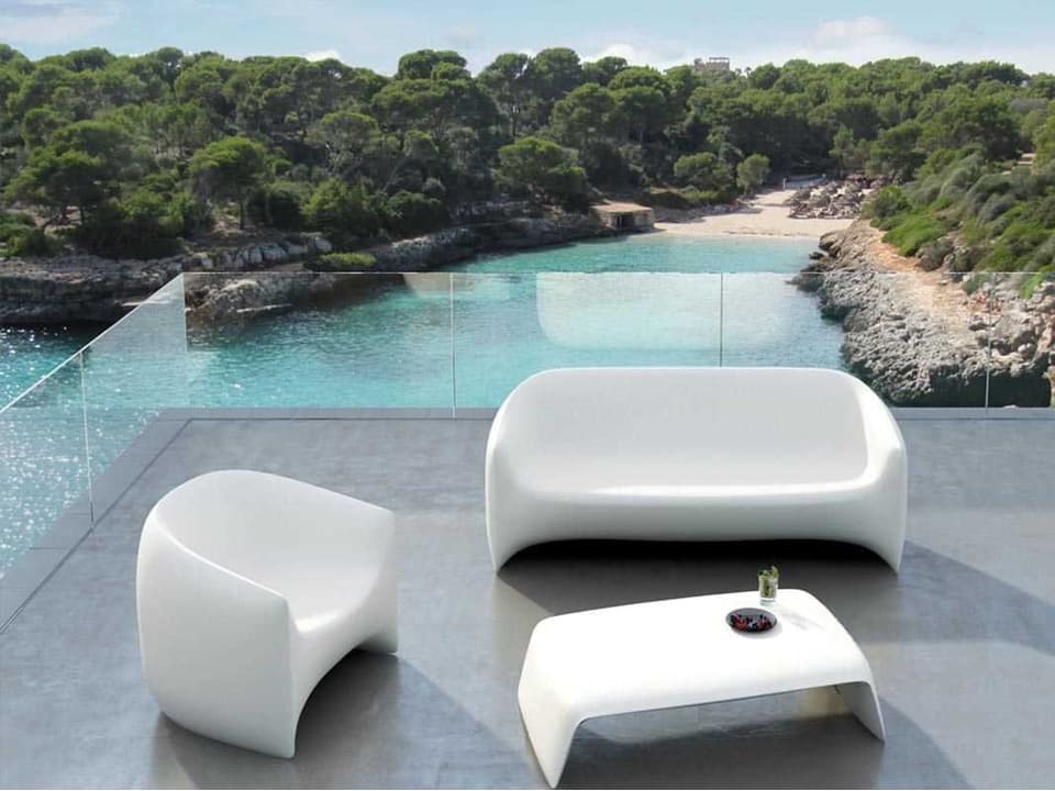 Blow Sofa Lounge Chair Coffee Table Basic White