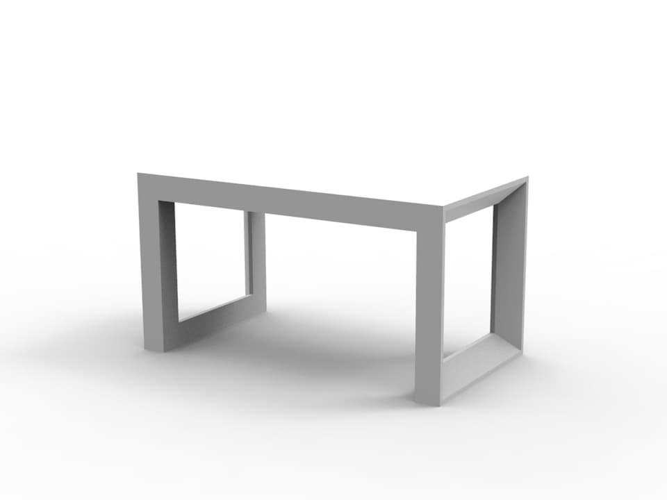 Frame Outdoor Bench in White Matte Polyethylene Resin