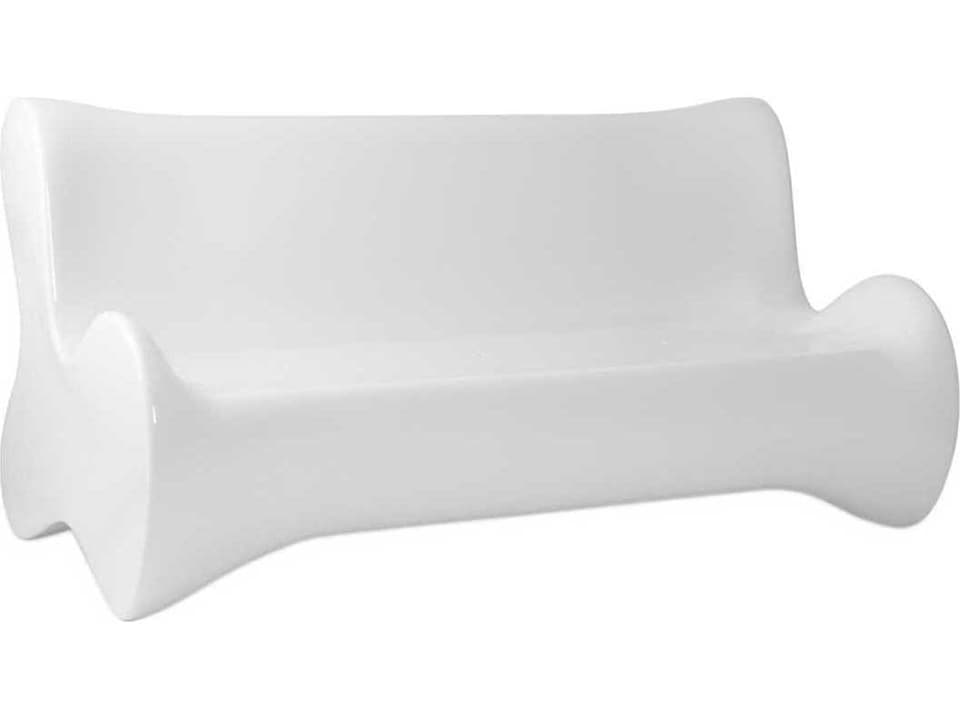 Pal Outdoor Sofa in White Matte Resin by Karim Rashid