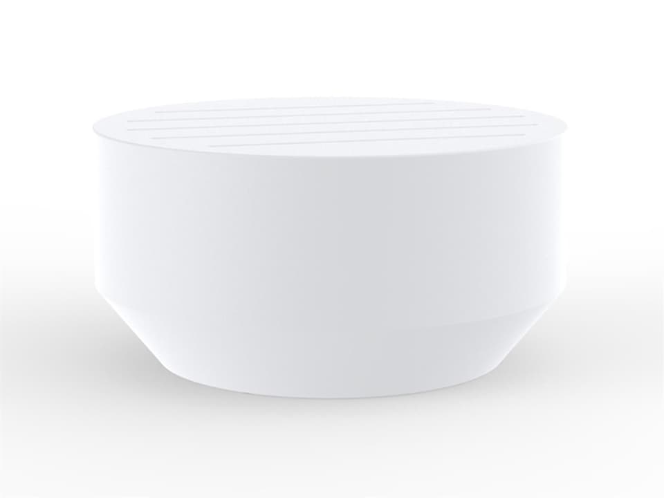 Vela Round Plastic White Matte Coffee Table