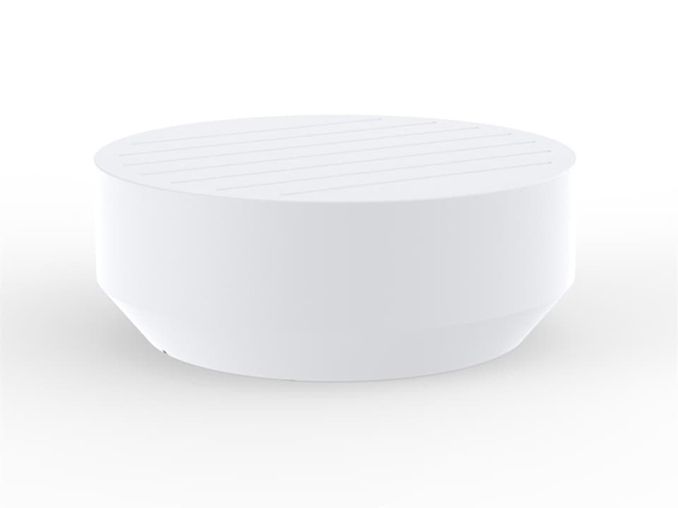 Vela Round Coffee Table in White Matte Polyethylene