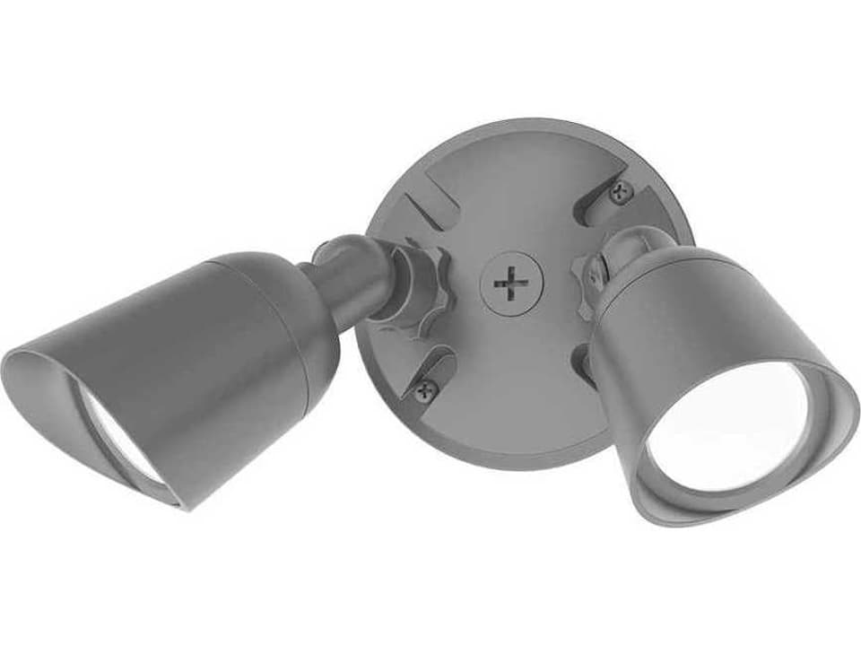 Endurance Double Spot LED Outdoor Wall Light in Architectural Graphite 5000K