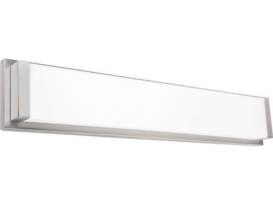 Metro 37-Inch LED Bathroom Vanity and Wall Light in Brushed Nickel 3000K