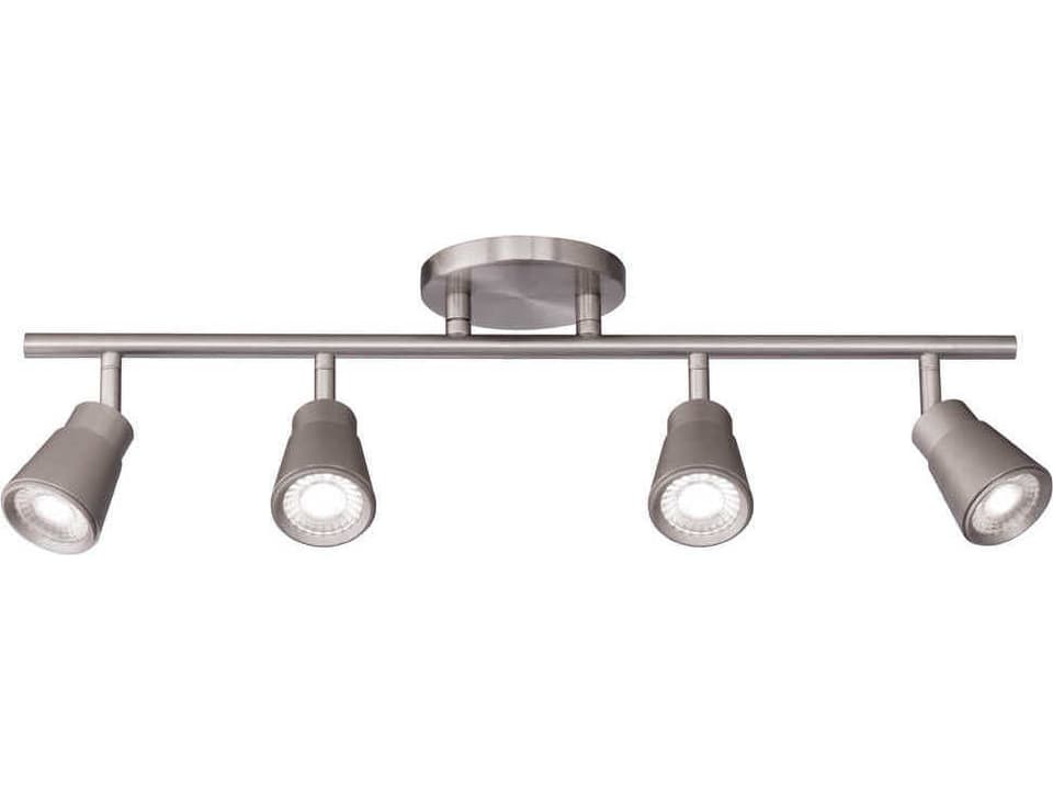 Solo 4-Light LED Fixed Rail Ceiling Light in Brushed Nickel