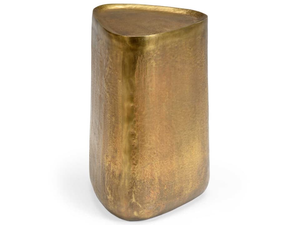 Estes Metal Antique Brass End Table