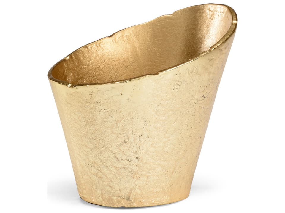 Lawrence Champagne Chiller in Brass-Plated Aluminum