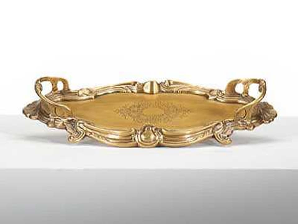 Gallery Tray in Antique Brass Patina