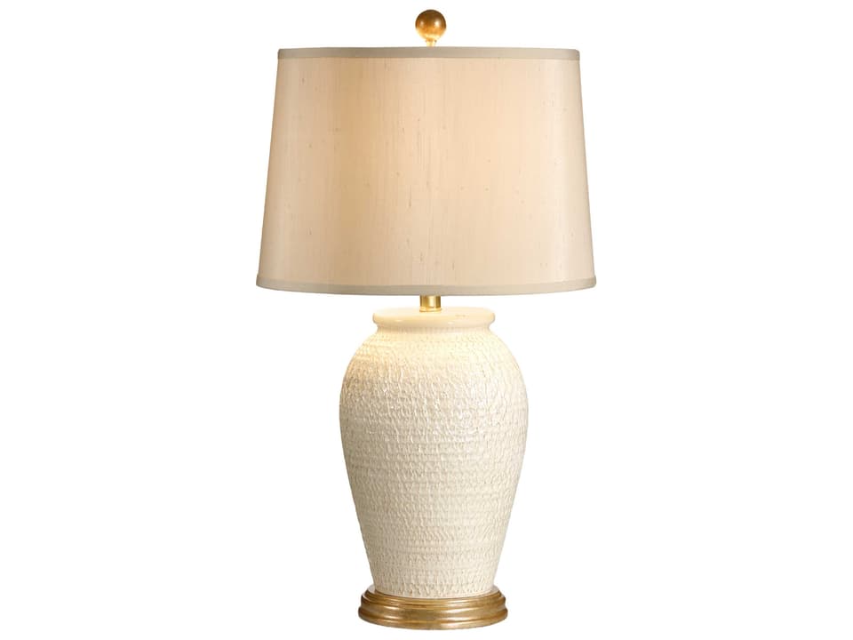Wildwood Gisella Ivory Taupe Silkette White Buffet Lamp | 27516