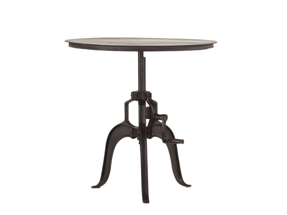 Artezia 36-Inch Round Adjustable Height Dining Table in Matte Black