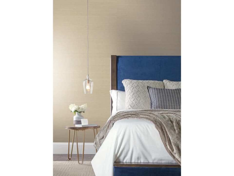 Grasscloth Resource Library Beige Abaca Weave Wallpaper