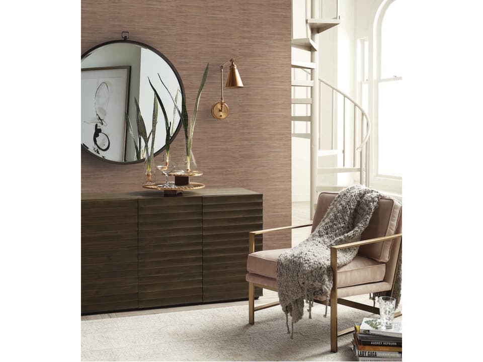 Grasscloth Resource Library Brown Lustrous Grasscloth Wallpaper