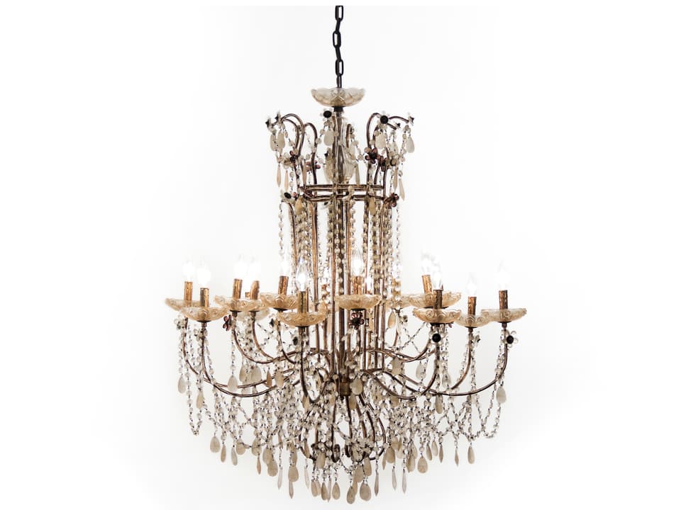 16-Light Lazzaro Chandelier Gold Crystal Candelabra