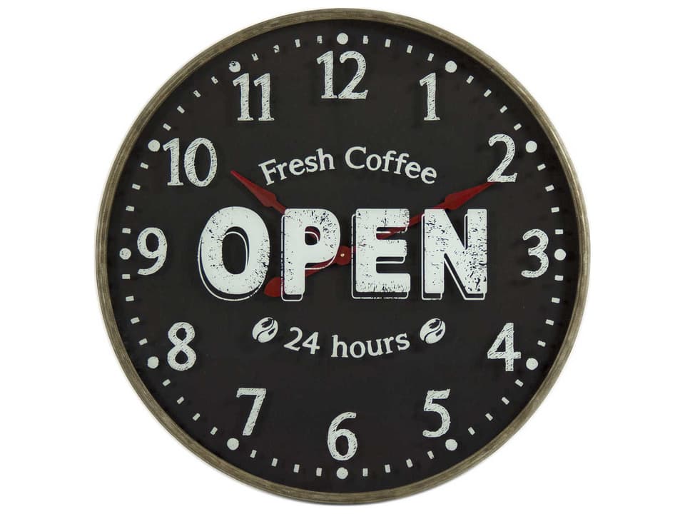 Black and White Iron Wall Clock