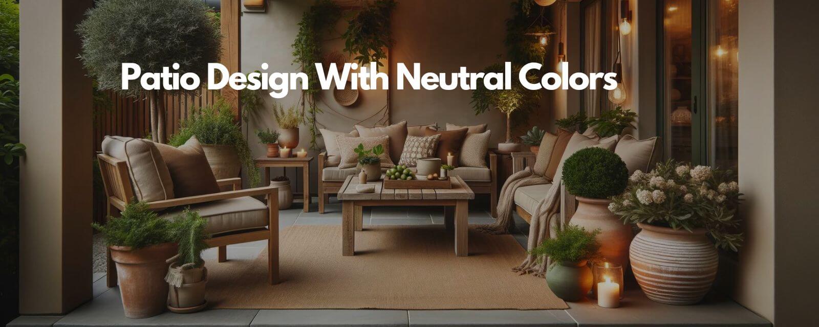 Patio Design With Neutral Colors