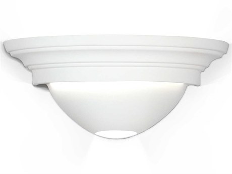 A19 Ibiza 1-Light White ADA Wall Sconce