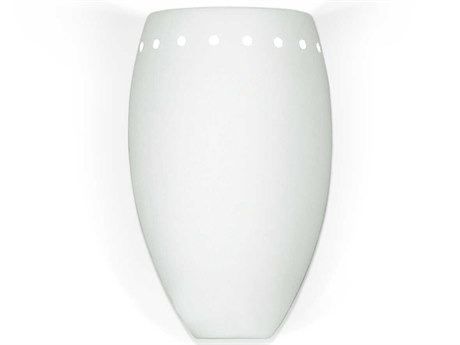 A19 Grenada 1-Light White Wall Sconce