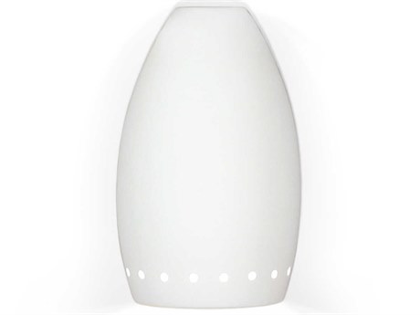 A19 Grenada 1-Light White Wall Sconce