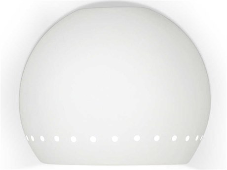A19 St. Vincent 1-Light White Wall Sconce