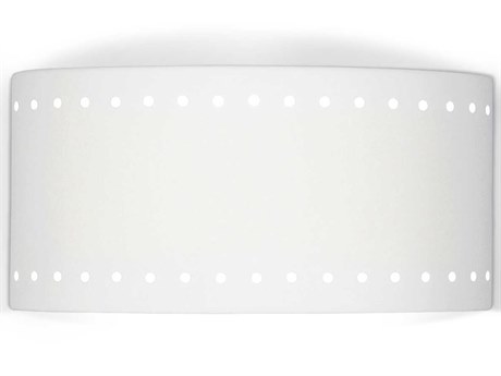 A19 Paros 1-Light White Wall Sconce