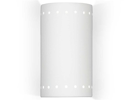 A19 Melos 1-Light White Wall Sconce