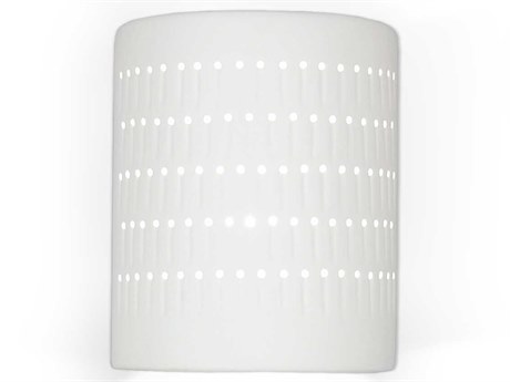 A19 Khios 1-Light White Wall Sconce